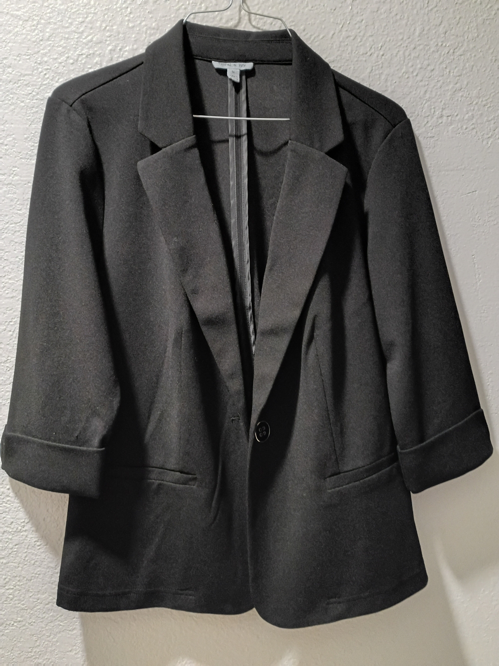 Black Women's Tailored Blazer Jacket - Classic Professional Style